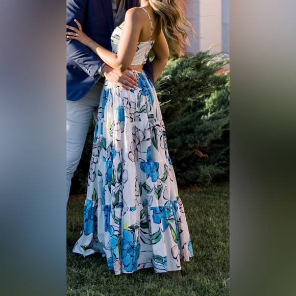 Aje Sculptura Tiered Botanical Maxi Dress by size 0 - Picture 3 of 3